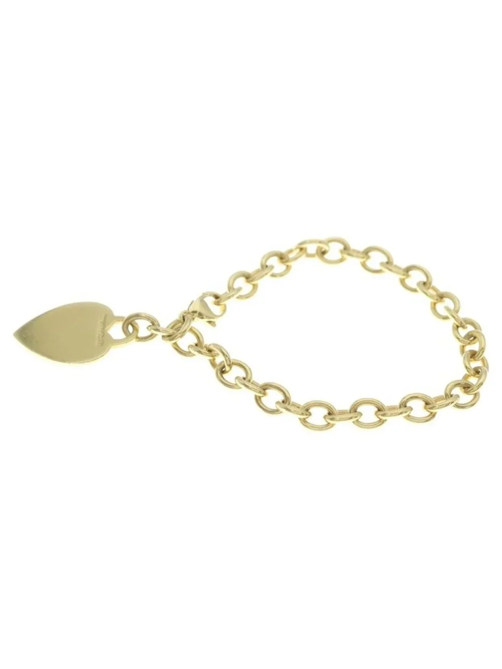 Tiffany & Co 18k Yellow Gold Return to Tiffany Heart Tag Chain Bracelet